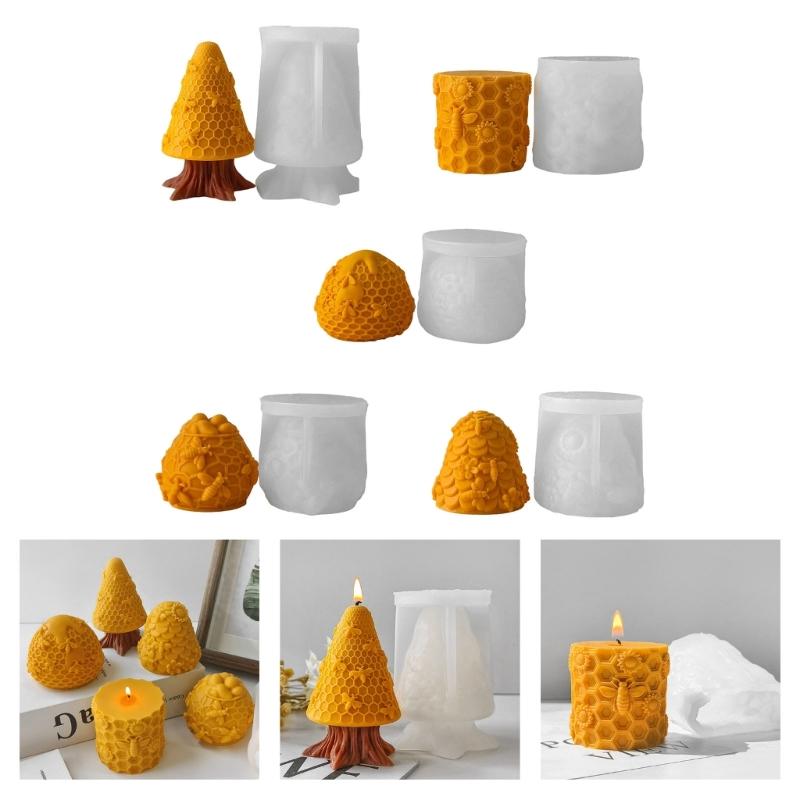 High Temperatures Resistant Silicone Candle Mould for Honeycombs Candle and Soap Making With Realistic Texture