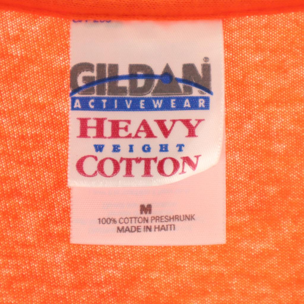 Gildan Short Sleeve T-shirt M Orange Men's Used