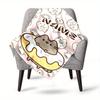Cute Cat With Roses Home Customization Blankets Soft Cozy Lightweight Allseason Multipurpose Blanket For Picnics Sofas Offices Beds Living Rooms