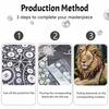 Shiny Pearl Elegant Lion Portrait DIY Painting Creative Bead Art Craft Household Wall Decoration Nice Present For Art Hobbyists Home Decor Items