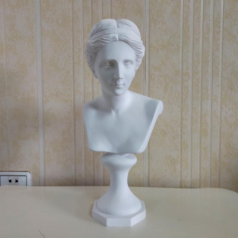 Nordic Resin Bust: David, Venus, Apollo Colored Statue Ornament