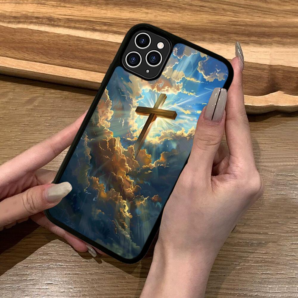 Bible Christian Jesus Cross Phone Case Silicone PC+TPU For For IPhone 11 12 13 14 15 16 Plus Pro Max Cover