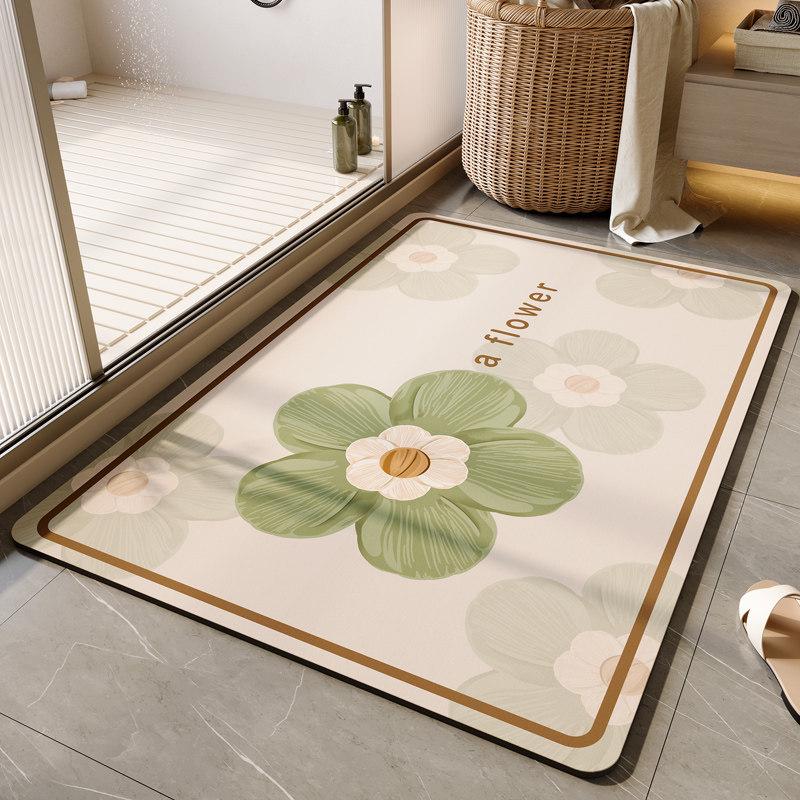Used Windflower Diatom Mud Floor Mat – Stain-Resistant, Non-Slip, Quick-Dry, Water-Absorbent, Easy Clean Foot Mat for Sink