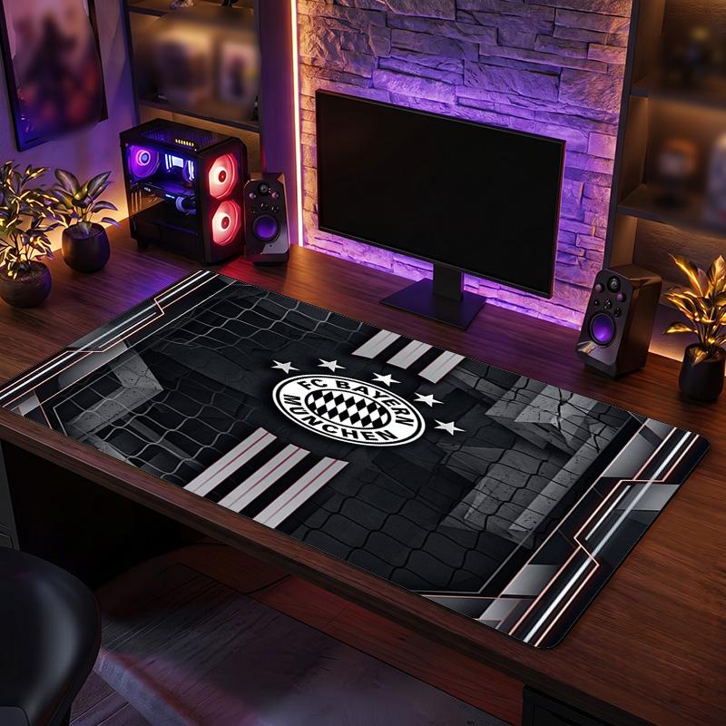 Tappetino per Mouse con Motivo a Tema Bayern Monaco, Design con Logo Calcio Tappetino da Scrivania XXL per Gaming Mouse Pad Antiscivolo per Computer