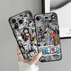 Ones Pieces Luffys Gear 5 Case for iPhone 15 16 14 Plus 13 12 11 17 Pro Max Air XS Max XR 7 8 Black Soft Phone Cover