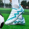 32-45 Football Shoes Men's High-top Football Boots Large Size Long Nails Leather Boys Soccer Shoes