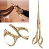 Beard Scissors Stainless Steel Home Barber Shop Portable Hair Cutting Scissors for Men Women GoldFlat Scissors