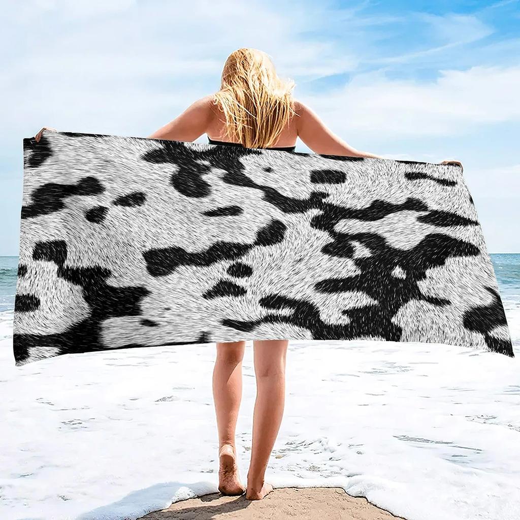 Soft Towel Abstract Animal Tiger Print, Bathroom Beach Towel,Quick Dry Towel Sand Proof Beach Towel Microfiber Beach Towels