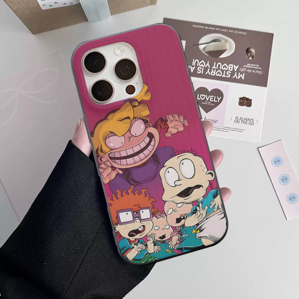 

Cartoon Funny R-Rugrats For IPhone 17 16 15 14 13 12 11 Pro Max Plus Pro Corrugated Shockproof Matte Phone Cover iPhone 16 plus