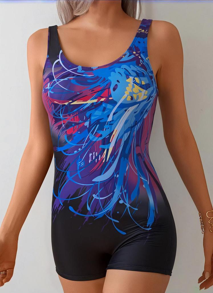 2026 Damen Einteiler Boyleg Sportlicher Strand Badeanzug - Europäischer & Amerikanischer Stil