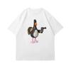 Cartoon Penguin Print Short Sleeve Fashion T Shirt Couple Matching Fit Breathable Casual Top Streetwear Harajuku Clothing Tops