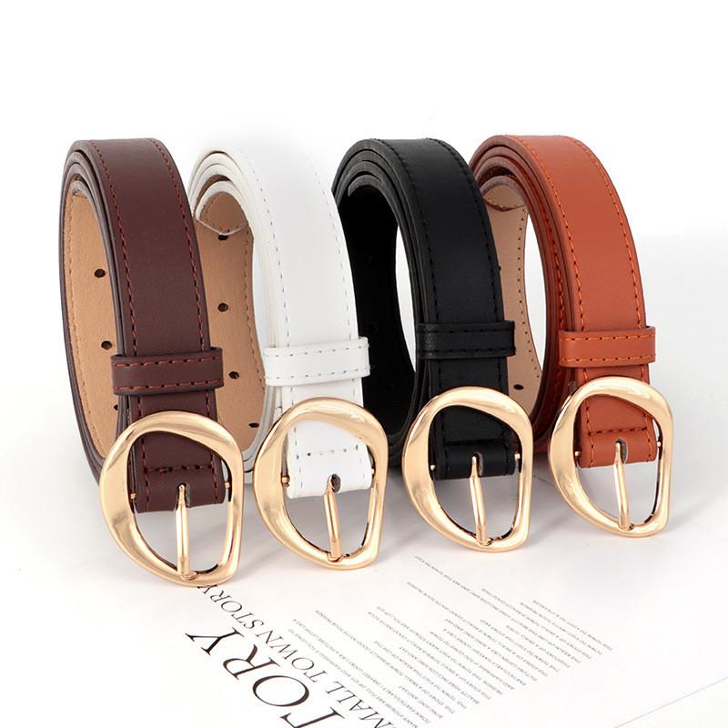 Belt Leather Vintage Women Versatile Decorative Waistband Casual Jeans Strap