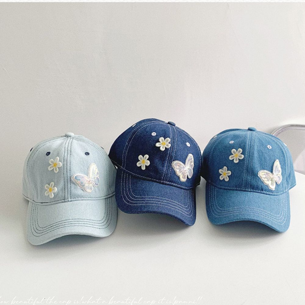 Korean Bowknot Flower Embroidery Baseball Caps Women Girl Cute Plum Outdoor Sun Visor Hats Adjustable Sports Peaked Cap