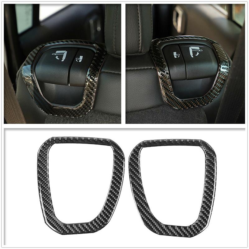 

2 шт. Накладка рамки переключателя заднего сиденья из углеродного волокна для Jeep Wrangle JL Gladiator JT 2018-2021 Аксессуары