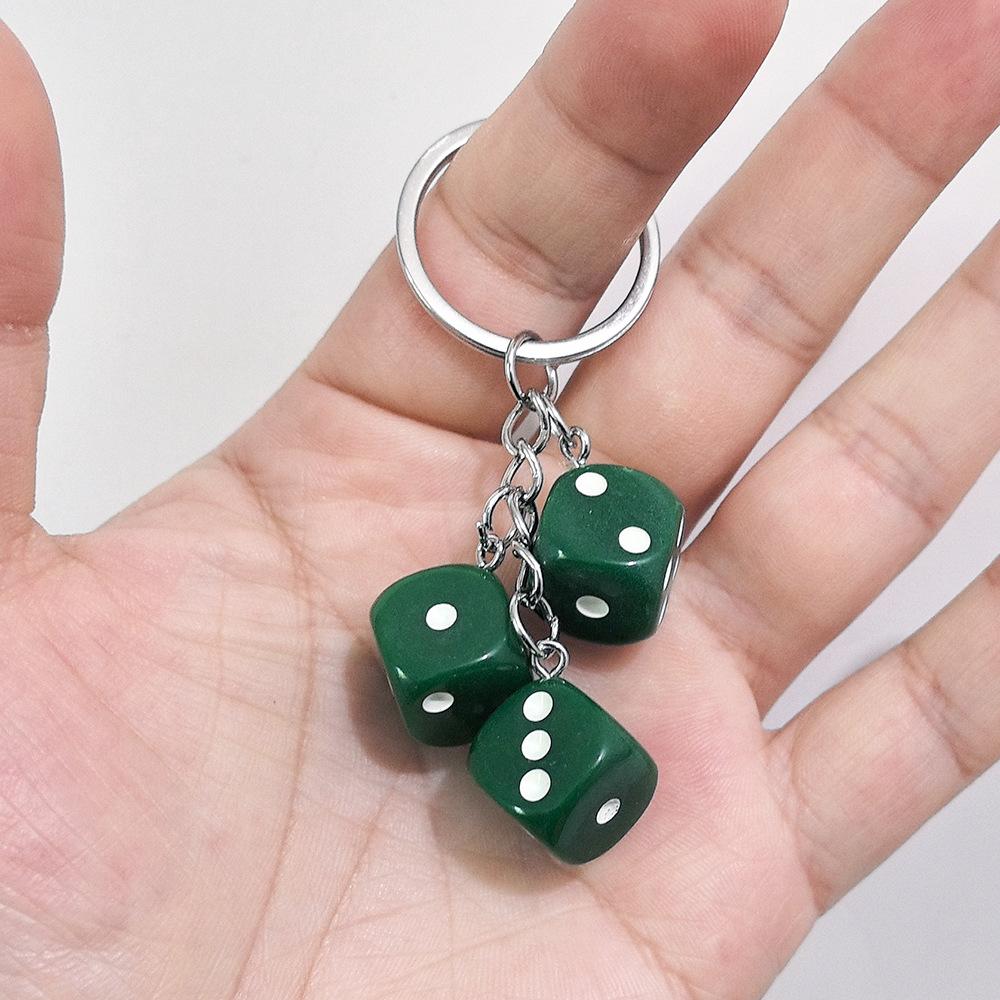 Multicolor Dice Keychain Personalized Number Pendant Bag Accessories Couple Family Keychain Pendant