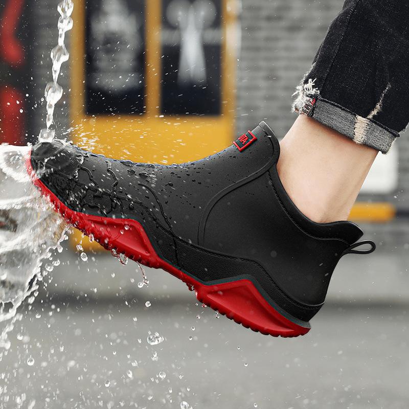 Short Rain Shoes Summer Parent-child Waterproof, Non-slip and Wear-resistant Sea Fishing Shoes Men Wear Rain Boots