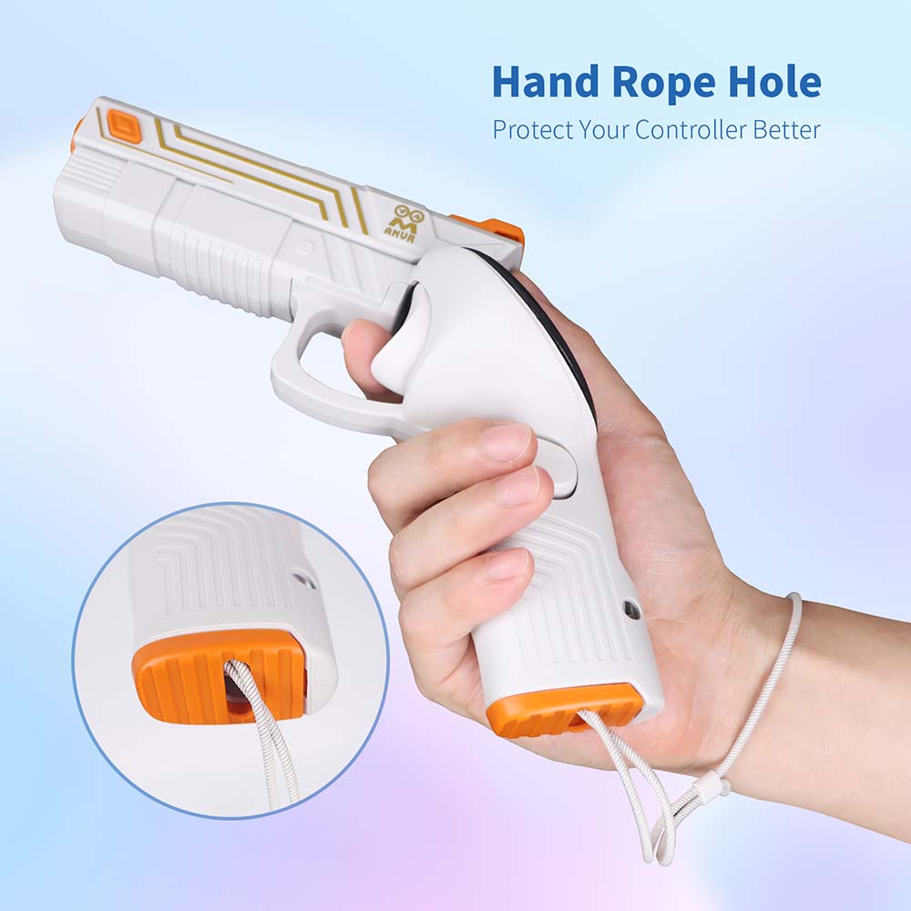 AMVR 1Pair VR Shooting Grip Holder for Oculus Quest 3/3S Controller Game Handle Mount Bracket Gaming Accessories