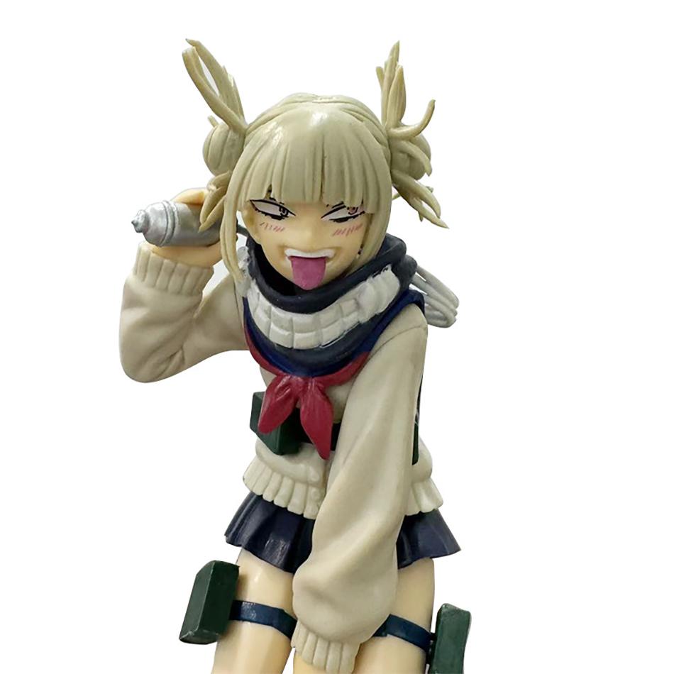 My Hero Academia Anime Figure Shining Charm Toga Himiko Uniform Battle Version Collection Character Model Gifts PVC Poseable Articulated Scale