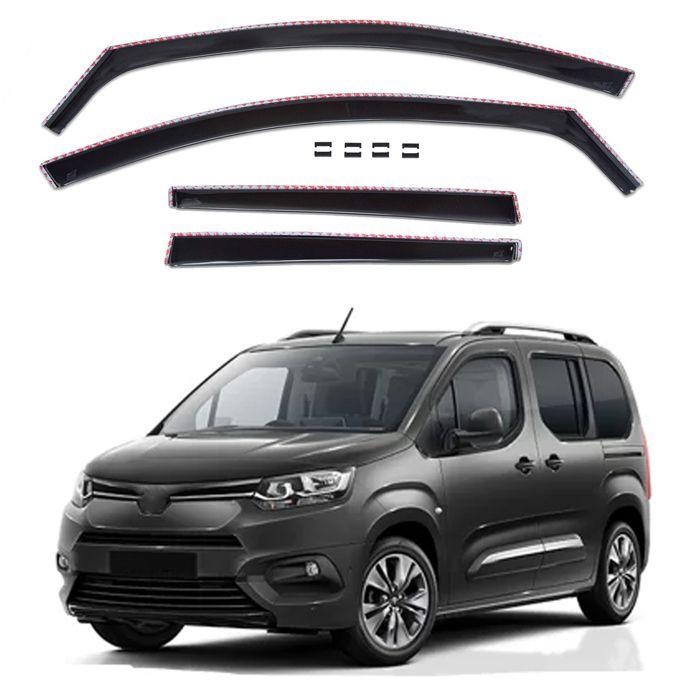 Déflecteurs d'air - Toyota Proace City (depuis 2018) - 4 pièces - Aérodynamique - Montage facile