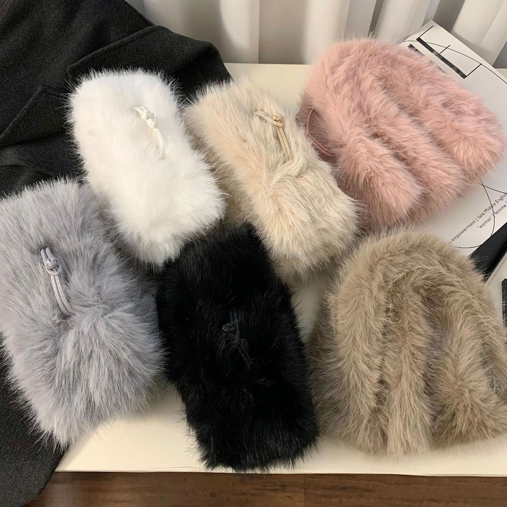Autumn Winter Furry Scarf Fashion Versatile Fur Collar Scarf Thicken Warmth Neck Protection Shawl Wraps Crossing Plush Scarf New