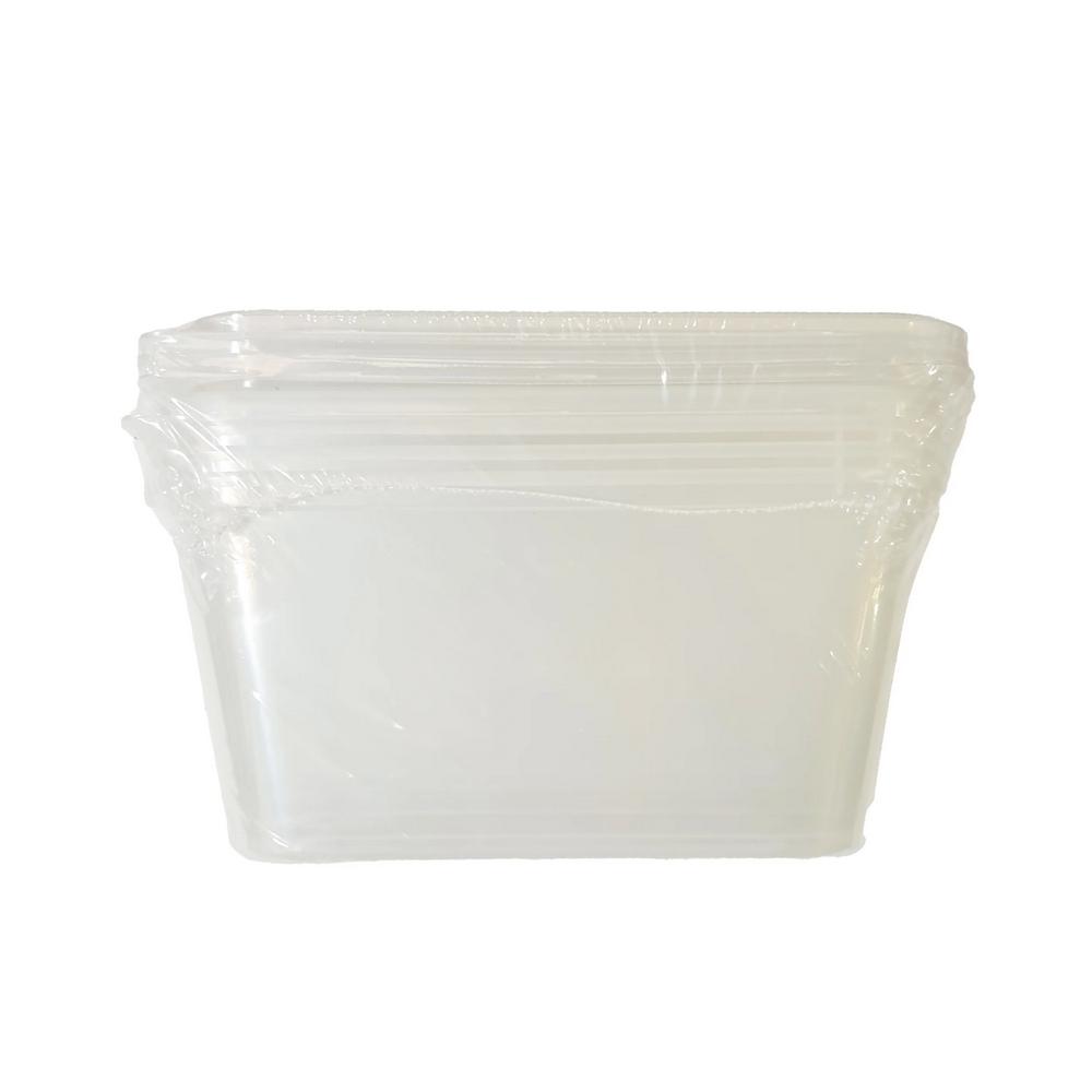 UDL Reusable 1000ml Plastic Food Containers with Lids (Pack of 5)