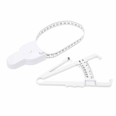 Skin Fat Caliper Press Type Clip Clear Scales High Accuracy Mm Inch Body Measure Tape White