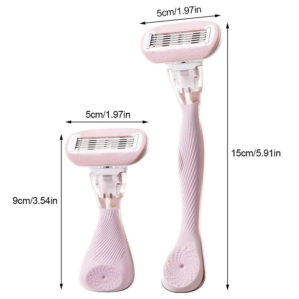 Manual Lady Shaver 5-Blades Epilator Durable Women Razor Private Body