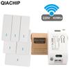 220V Wireless Single-Channel Remote Light Switch, Smart On-Off Panel, 433MHz, No Wiring Needed