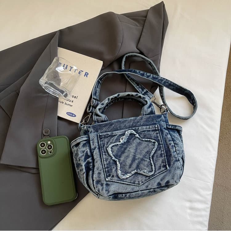 Retro Denim Mini Tote Bag Hand Bag