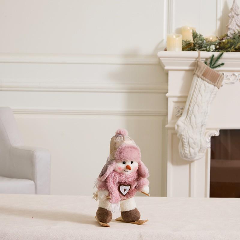 New Christmas Doll: Gem Powder Snowman Plush Hat Ornament, Standing Pose Reindeer, Perfect Gift