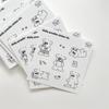 Korean Cute Puppy Prankie’s French Line Drawing Journal Stickers