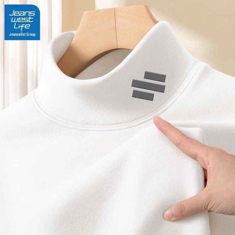 JEANSWEST LIFE Men's Thermal Mock Neck Long Sleeve T-Shirt