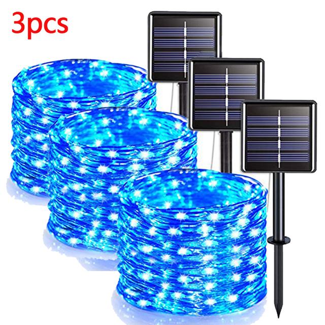 42M400Leds Solar LED Licht Außen Lichterkette Garten Solar Lichterkette Wasserdicht Weihnachts Gartendekoration Außen
