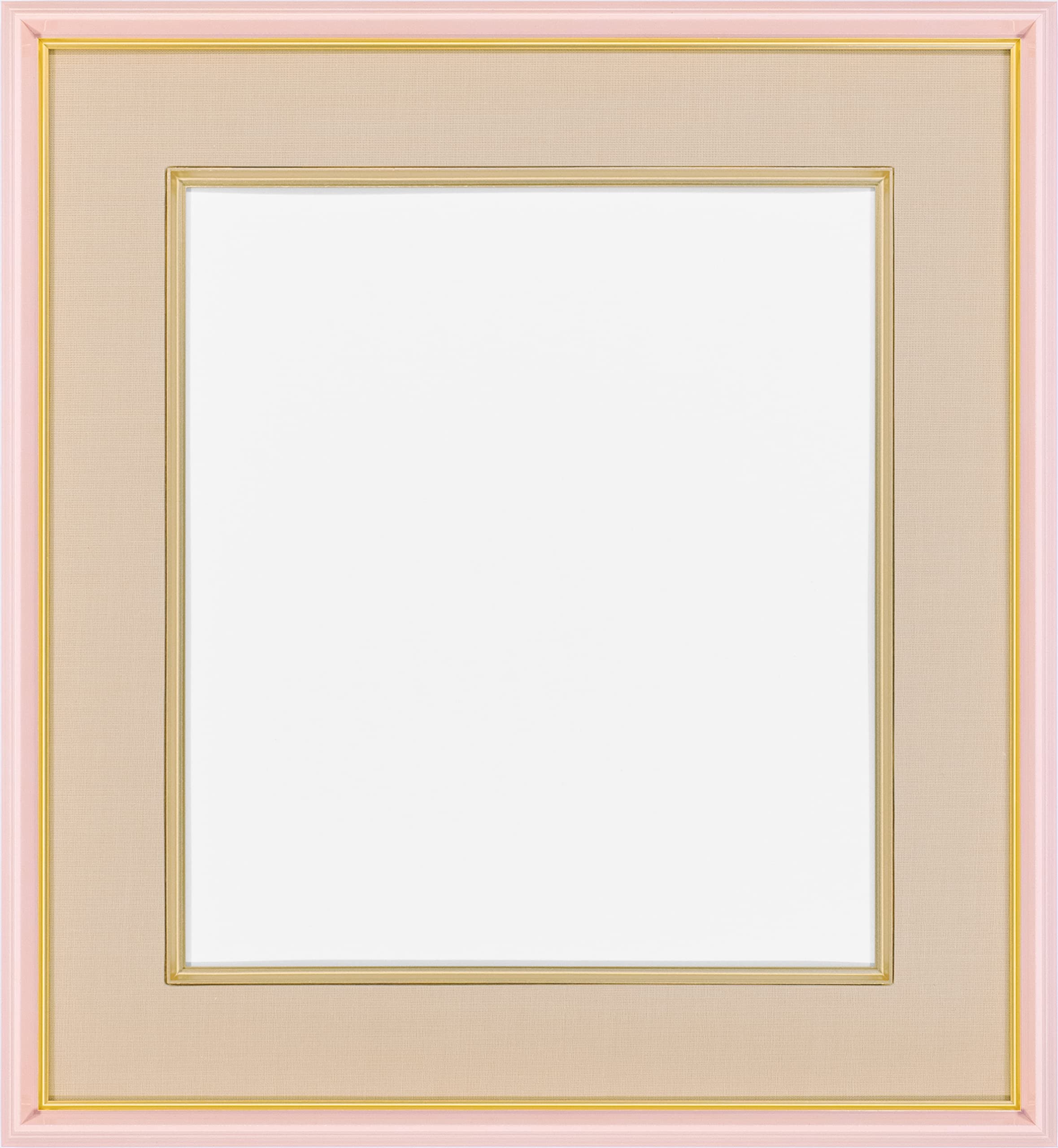 

Colored paper picture frame G4953 UV cut acrylic specification with mat (pink/beige)