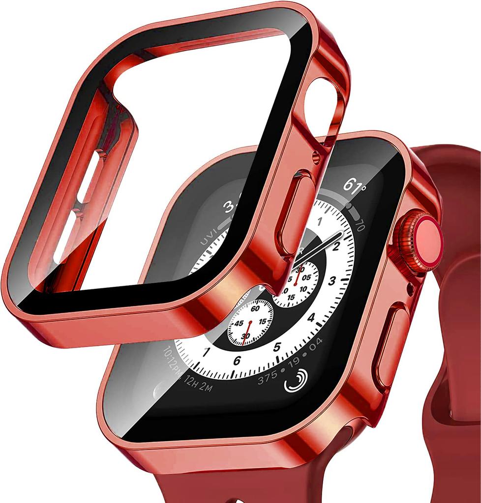 Waterproof Case for Apple Watch 7 8 9 45mm 41mm 10 46mm 42mm Screen Protector Glass+Cover Bumper for iWatch 4 5 SE 6 44mm 40mm