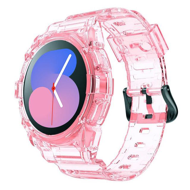 Transparent Band+Case for Samsung Galaxy Watch 5/4 40mm 44mm Accessorie Clear Case+sport bracelet Galaxy Watch 4 strap wristband