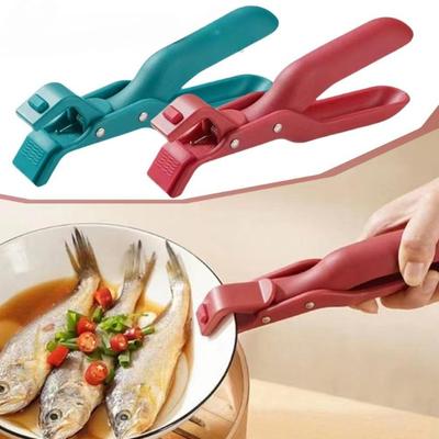 3st Anti-skållningsklämma Silikon Kök Anti-skåll tallrik Skål Diskgrythållare Anti-het Clip Lifter Kökstillbehör Gadget
