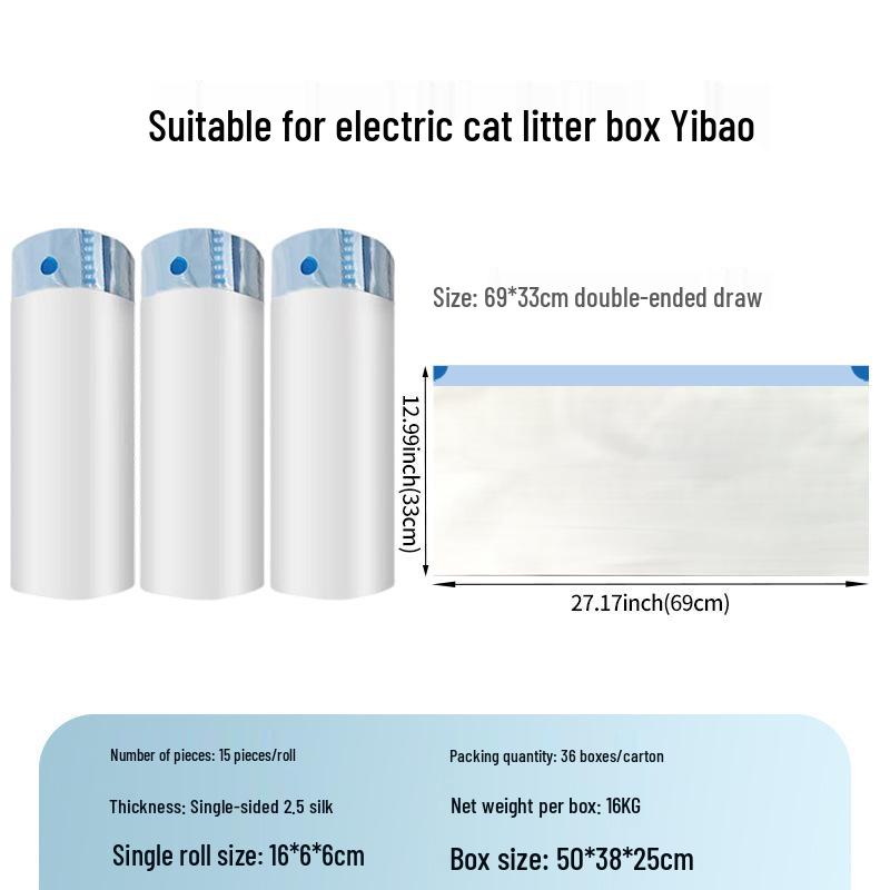 Katzenstreubeutel mit Kordelzug: Dicke, große und leicht zu reinigende Kotbeutel mit Schaufel für Katzentoiletten