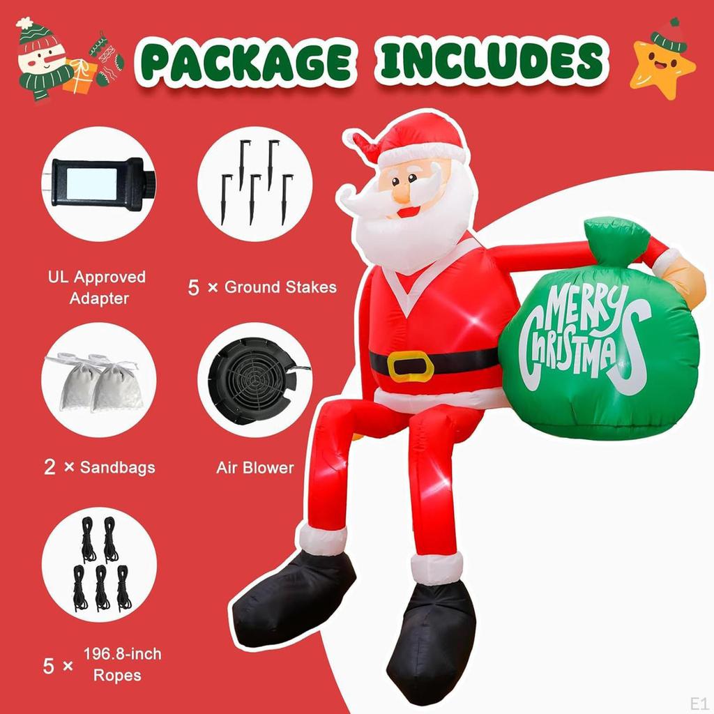 Christmas Inflatable Santa Decorations, Xmas Decor Festival Layout Props Blowing Up