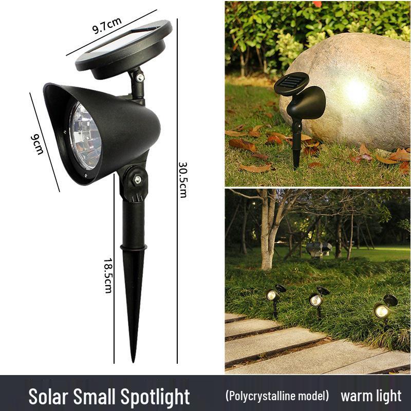 Waterproof Solar 4-LED Lawn Spotlights for Outdoor Landscaping Solar Garden Light