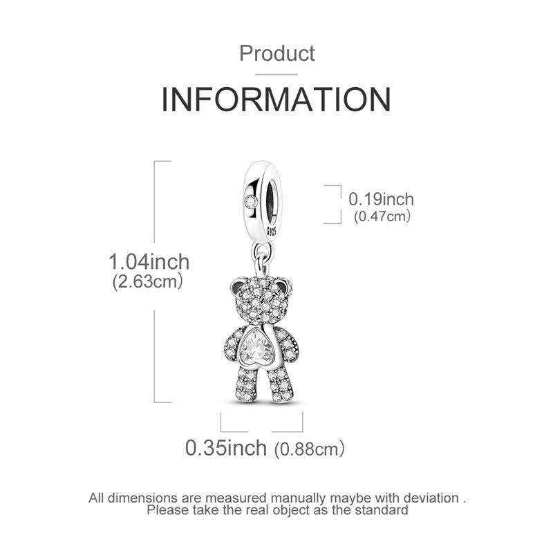 925 Silver Boot Bow Bears Snowflake Pendant Beads Fit  925 Bracelet DIY Jewelry Making Gift for Women