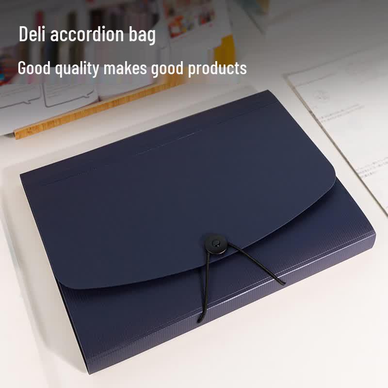 Deli A4 13-Pocket Accordion File Bag