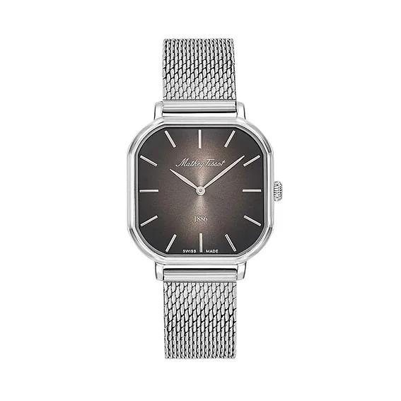 Mathey-Tissot Monsoon Kare Paslanmaz Çelik Siyah Kadran Kuvars D7917AN Kadın Kol Saati