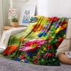 Rose Print Flannel Blanket, High quality Comfortable for All Seasons, Home Decor, Warmth and Comfort, Perfect for Christmas Gifts