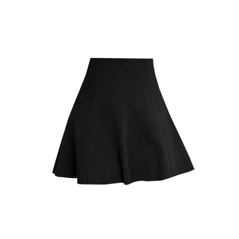 Fustă lână linie A talie înaltă - Damă Toamnă/Iarnă 2025 Mini subțiere