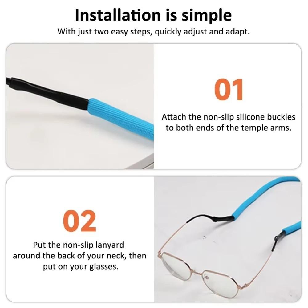 1PC Polyester Foam Floating Glasses Strap Adjustable Length Anti-loss Glasses Cord  Swimming Sport