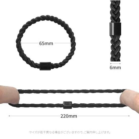 HAVHAF Mens Hair Ties 5 Pieces - Buns Curly Thick Dense Rubber Bands Men No Damage Creases Breakage Bun Long (Black)