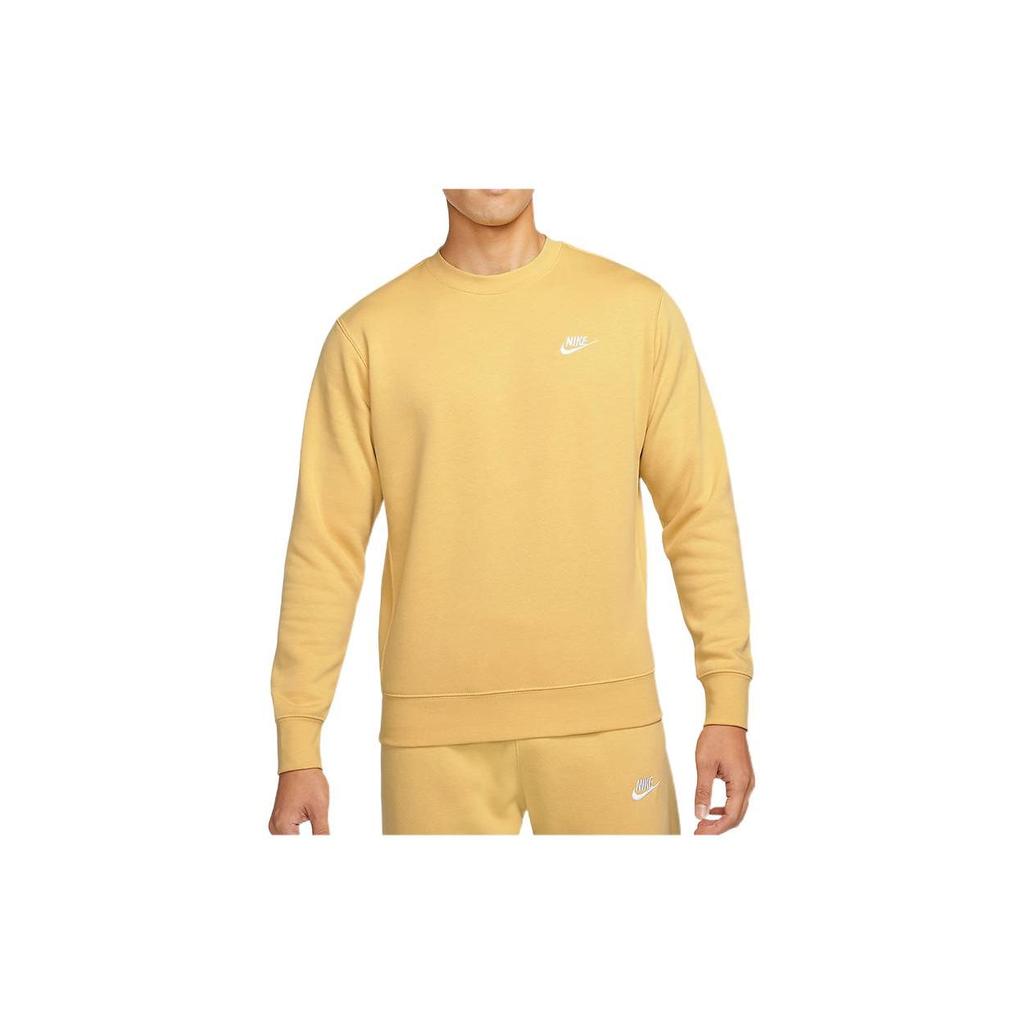 nike club crew sweatshirt yellow
