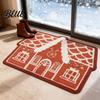 Holiday Theme Rug Kitchen Slip Door Mat Christmas Welcome Gingerbread House Non Seasonal Entrance