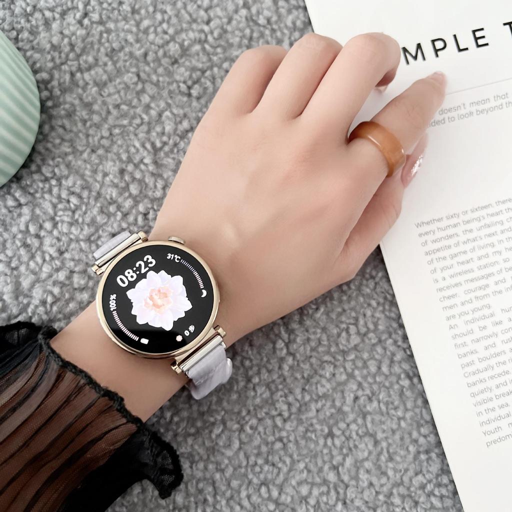 Chiffon Ice Silk Scrunchie Strap for Samsung/Moto/Apple/Huawei 18-22mm Watch